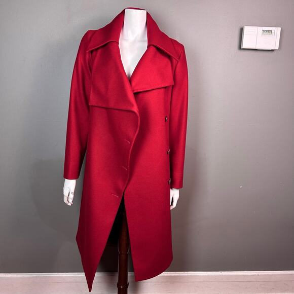 Vivienne Westwood Virgin Atlantic wool coat women’s size 8 red long Limited Edit - Picture 2 of 16
